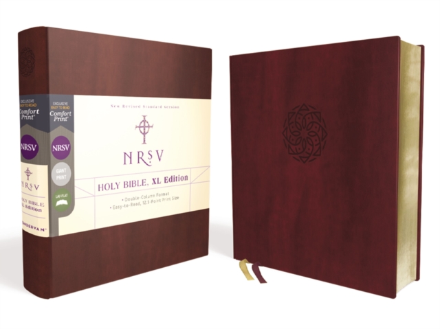 NRSV, Holy Bible, XL Edition, Leathersoft, Burgundy, Comfort Print, Leather / fine binding Book