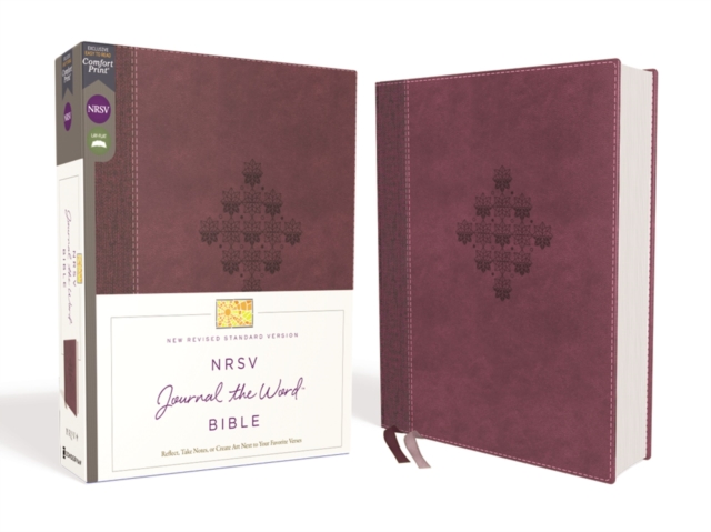 NRSV, Journal the Word Bible, Leathersoft, Burgundy, Comfort Print : Reflect, Journal, or Create Art Next to Your Favorite Verses, Leather / fine binding Book