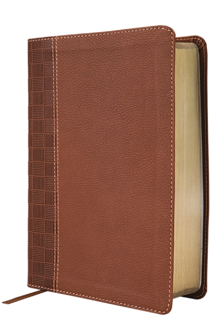 NIrV, Giant Print Compact Bible, Leathersoft, Brown, Comfort Print, Leather / fine binding Book
