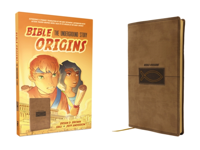 Bible Origins (Portions of the New Testament + Graphic Novel Origin Stories), Deluxe Edition, Leathersoft, Tan : The Underground Story, Leather / fine binding Book