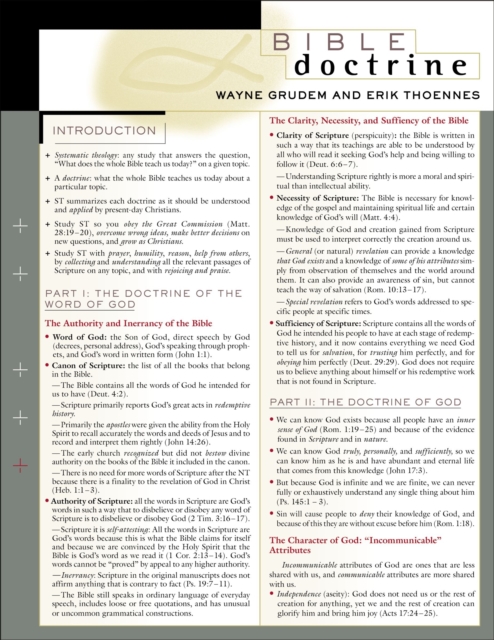 Bible Doctrine Laminated Sheet, Plate (lÃ¡mina) Book
