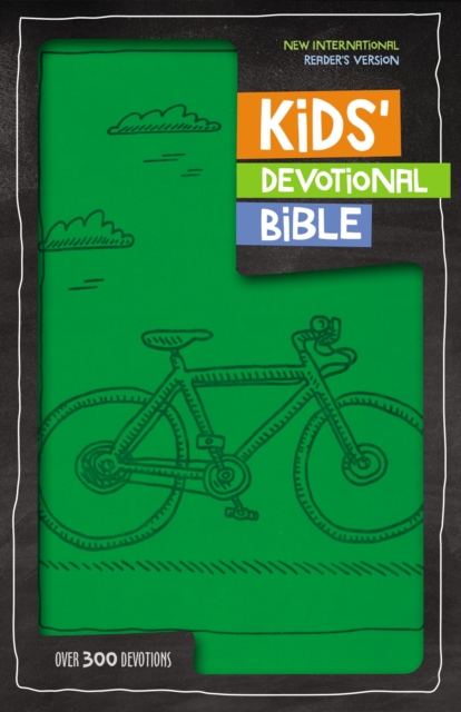 NIrV, Kids' Devotional Bible, Leathersoft, Green : Over 300 Devotions, Leather / fine binding Book