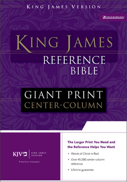 KJV, Reference Bible, Giant Print, Bonded Leather, Black, Red Letter Edition, Leather / fine binding Book