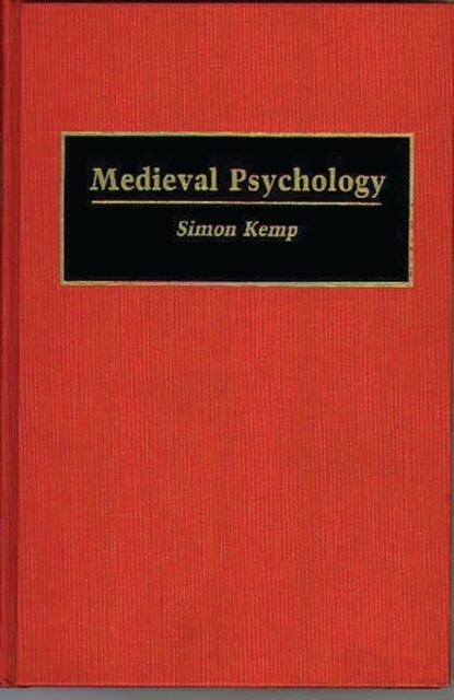 Medieval Psychology, Hardback Book