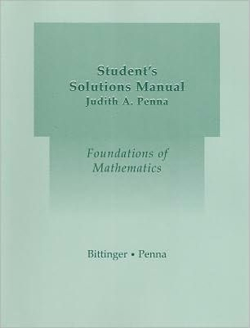 Student Solutions Manual for Foundations of Mathematics, Paperback / softback Book