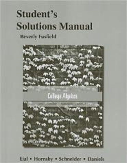Student's Solutions Manual for College Algebra, Paperback / softback Book