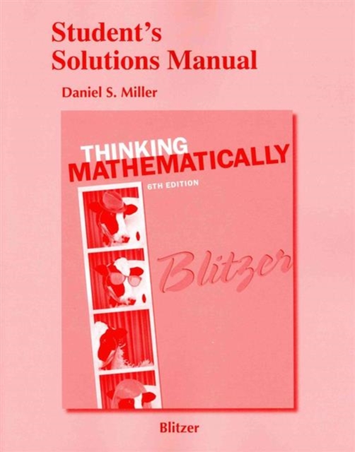 Student's Solutions Manual for Thinking Mathematically, Paperback / softback Book