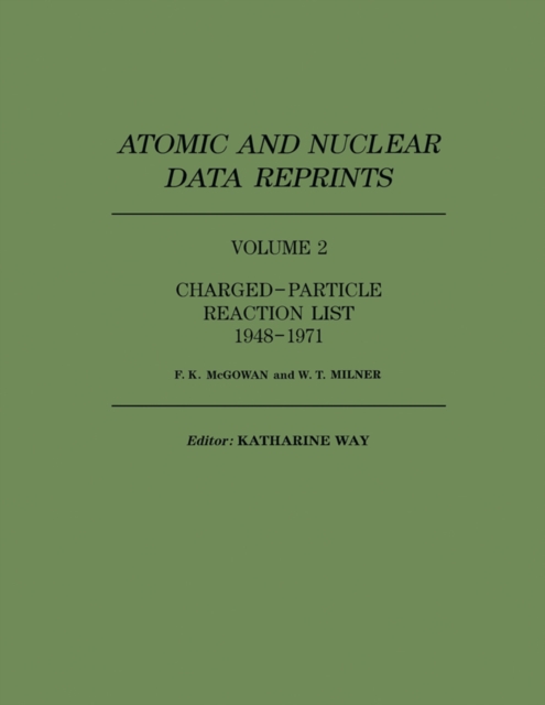 Charged-Particle Reaction List 1948-1971, PDF eBook