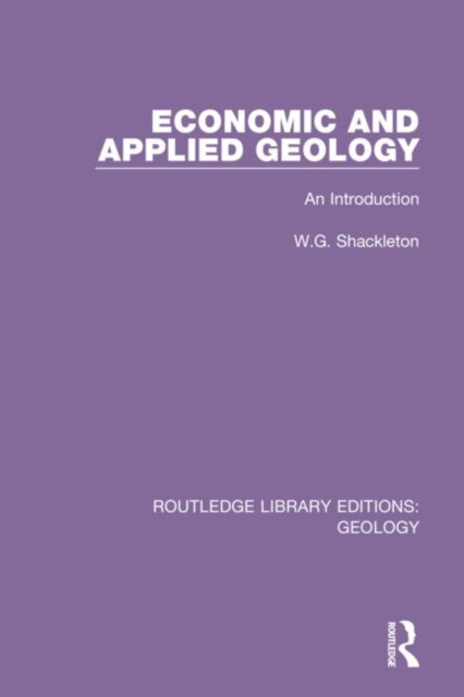 Economic and Applied Geology : An Introduction, Hardback Book
