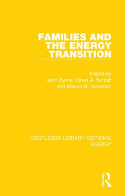 Families and the Energy Transition, Hardback Book