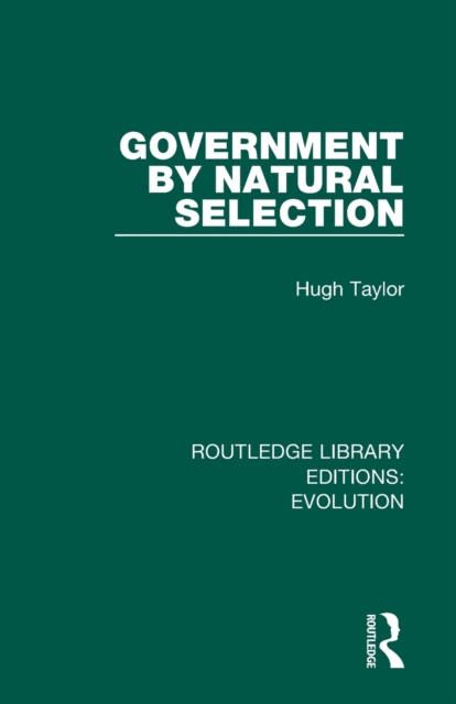 Government by Natural Selection, Paperback / softback Book