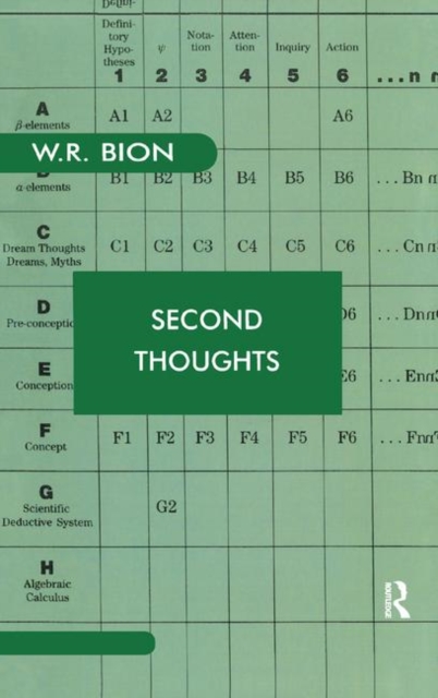 Second Thoughts : Selected Papers on Psycho-Analysis, Hardback Book