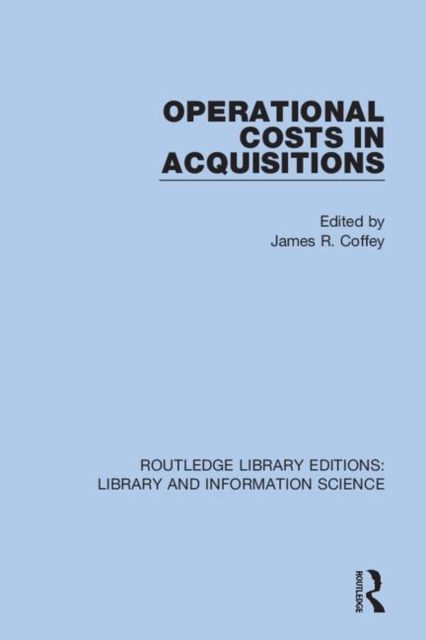 Operational Costs in Acquisitions, Hardback Book