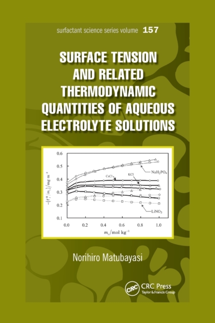 Surface  Tension and Related Thermodynamic Quantities of Aqueous Electrolyte Solutions, Paperback / softback Book