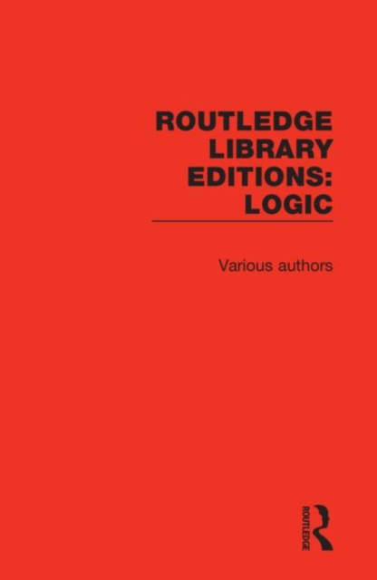Routledge Library Editions: Logic, Multiple-component retail product Book