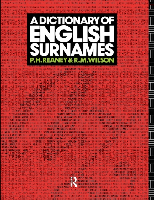 A Dictionary of English Surnames, Paperback / softback Book
