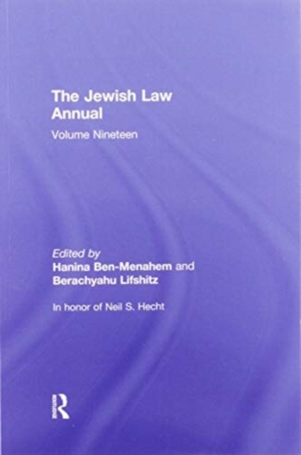 The Jewish Law Annual Volume 19, Paperback / softback Book