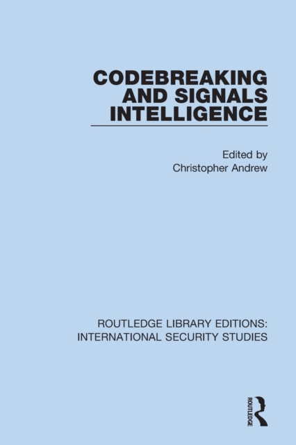 Codebreaking and Signals Intelligence, Paperback / softback Book
