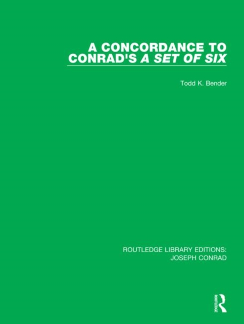 A Concordance to Conrad's A Set of Six, Hardback Book