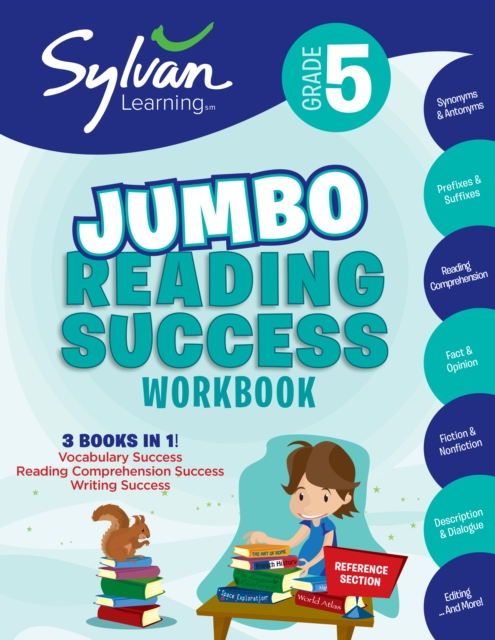 5th Grade Jumbo Reading Success Workbook : 3 Books in 1-- Vocabulary Success, Reading Comprehension Success, Writing Success; Activities, Exercises & Tips to Help Catch Up, Keep Up &  Get Ahead, Paperback / softback Book