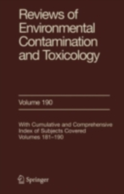 Reviews of Environmental Contamination and Toxicology 190, PDF eBook