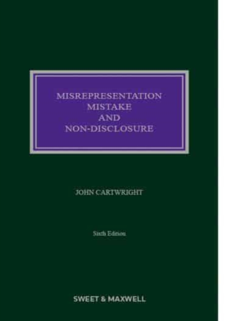 Misrepresentation, Mistake and Non-Disclosure, Hardback Book