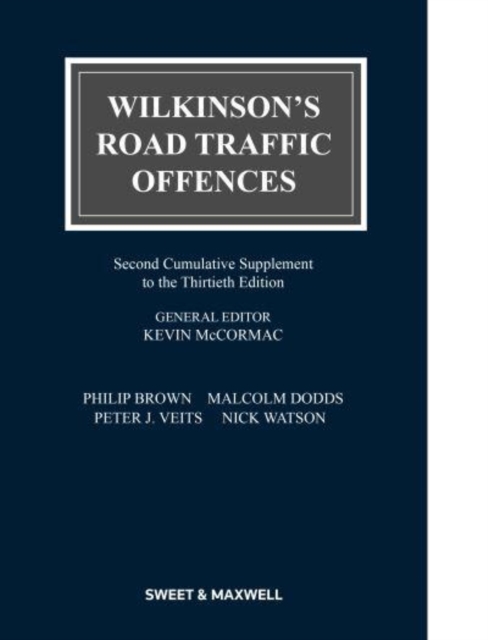 Wilkinson's Road Traffic Offences, Paperback / softback Book