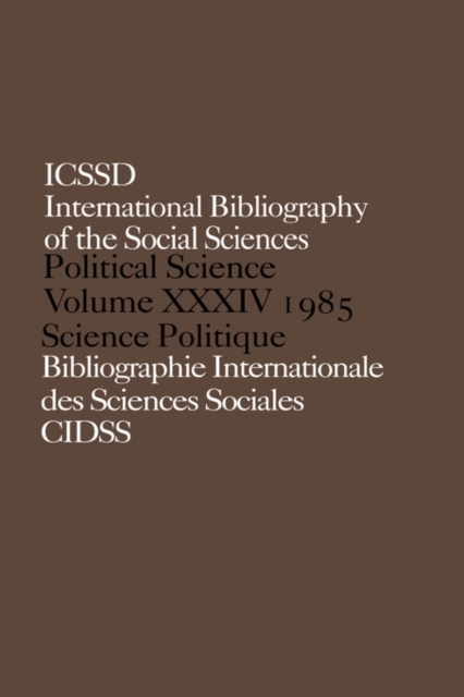 IBSS: Political Science: 1985 Volume 34, Hardback Book