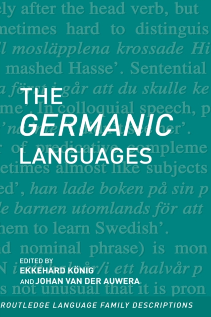 The Germanic Languages, Hardback Book