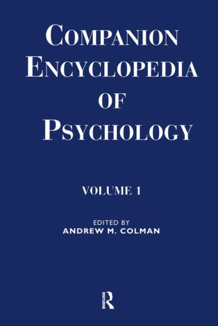 Companion Encyclopedia of Psychology : 2-volume set, Multiple-component retail product Book