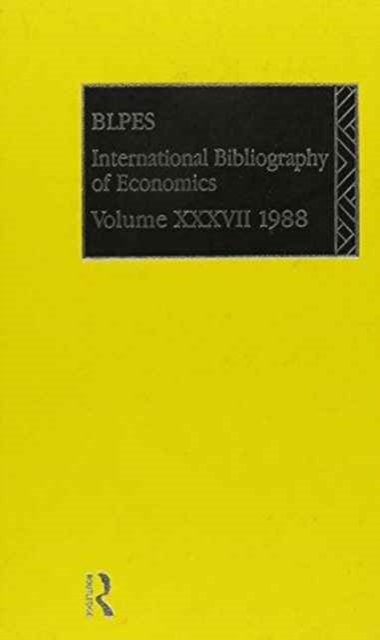 IBSS: Economics: 1988 Volume 37, Hardback Book