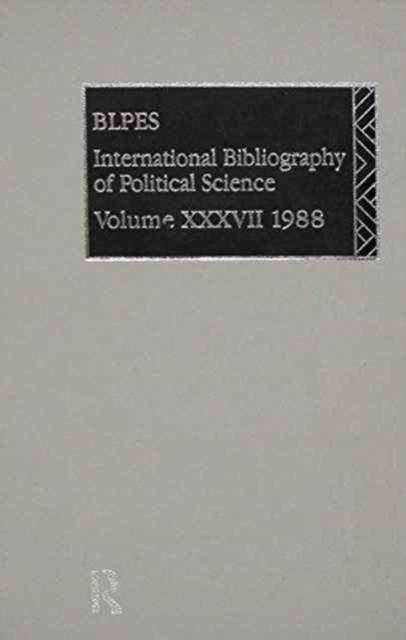 IBSS: Political Science: 1988 Volume 37, Hardback Book