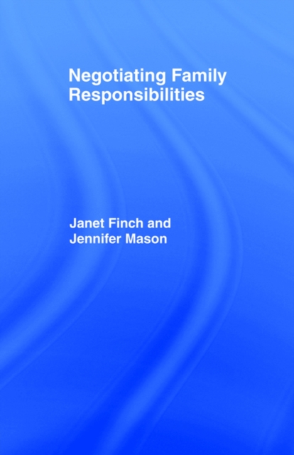 Negotiating Family Responsibilities, Paperback / softback Book