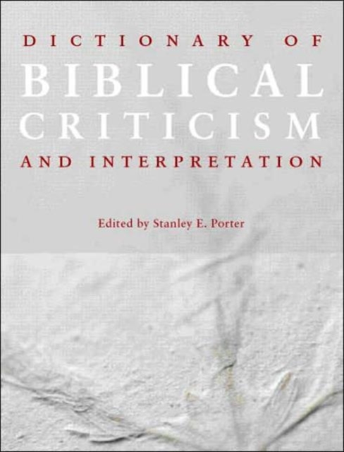 Dictionary of Biblical Criticism and Interpretation, Hardback Book