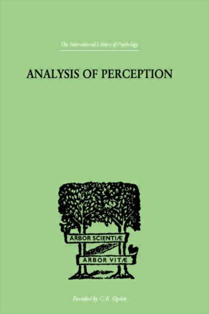 Analysis Of Perception, Hardback Book