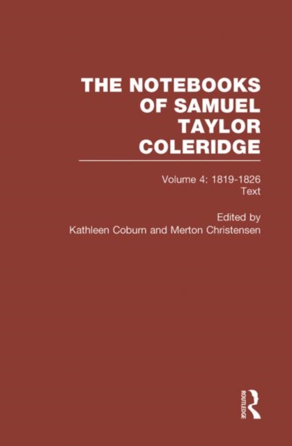 Coleridge Notebooks V4 Text, Hardback Book