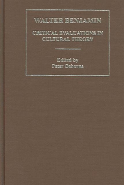 Walter Benjamin:Critical Evaluations 3V : Critical Evaluations in Cultural Theory, Multiple-component retail product Book