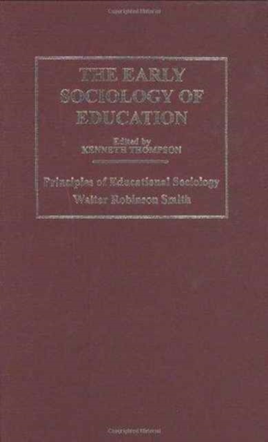Early Sociology of Education, Multiple-component retail product Book