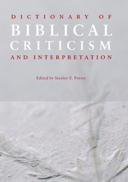Dictionary of Biblical Criticism and Interpretation, Paperback / softback Book