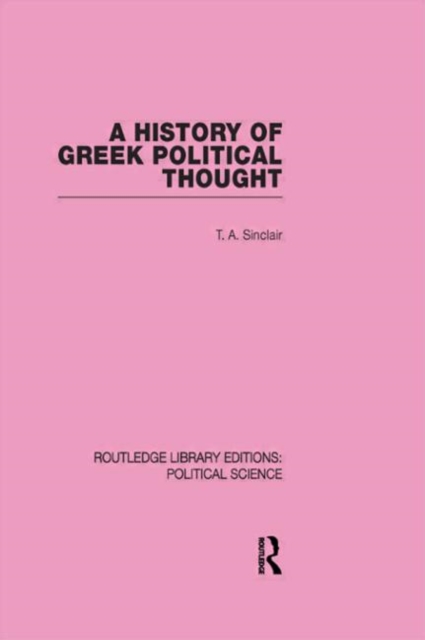 A History of Greek Political Thought, Hardback Book