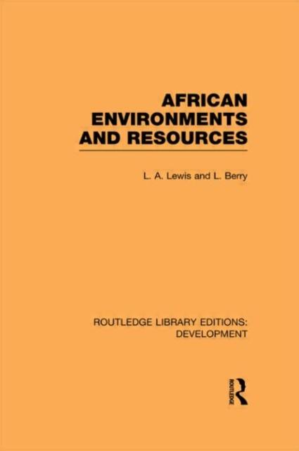 African Environments and Resources, Hardback Book