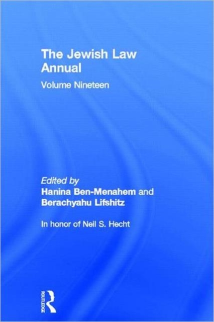The Jewish Law Annual Volume 19, Hardback Book