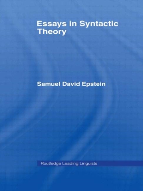 Essays in Syntactic Theory, Paperback / softback Book