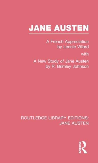 Jane Austen (RLE Jane Austen) : A French Appreciation, Hardback Book
