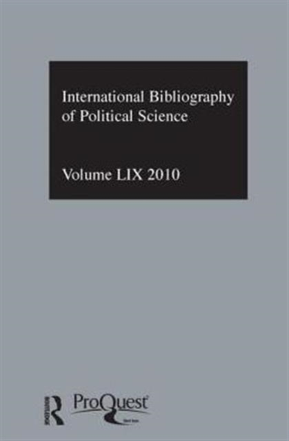 IBSS: Political Science: 2010 Vol.59 : International Bibliography of the Social Sciences, Hardback Book