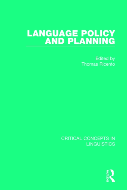 Language Policy and Planning, Hardback Book