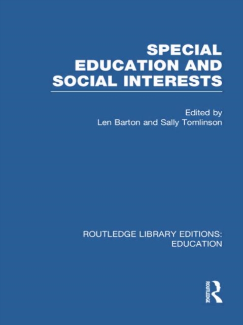 Special Education and Social Interests (RLE Edu M), Paperback / softback Book