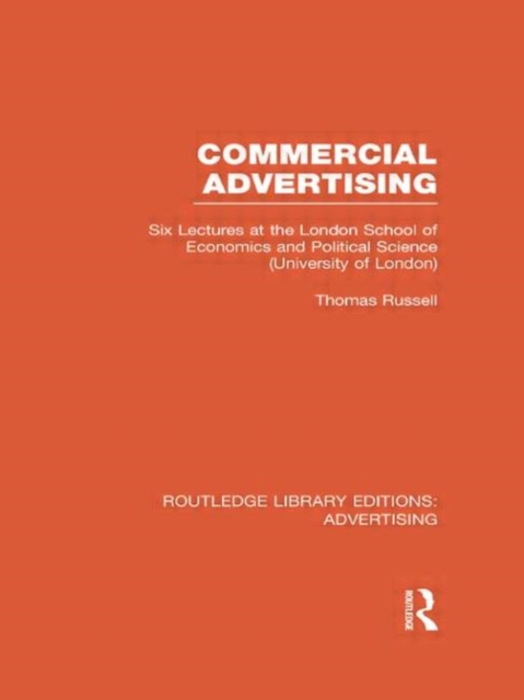 Commercial Advertising (RLE Advertising), Hardback Book