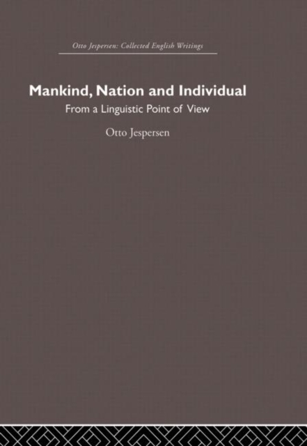 Mankind, Nation and Individual, Paperback / softback Book