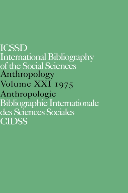 IBSS: Anthropology: 1975 Vol 21, Hardback Book